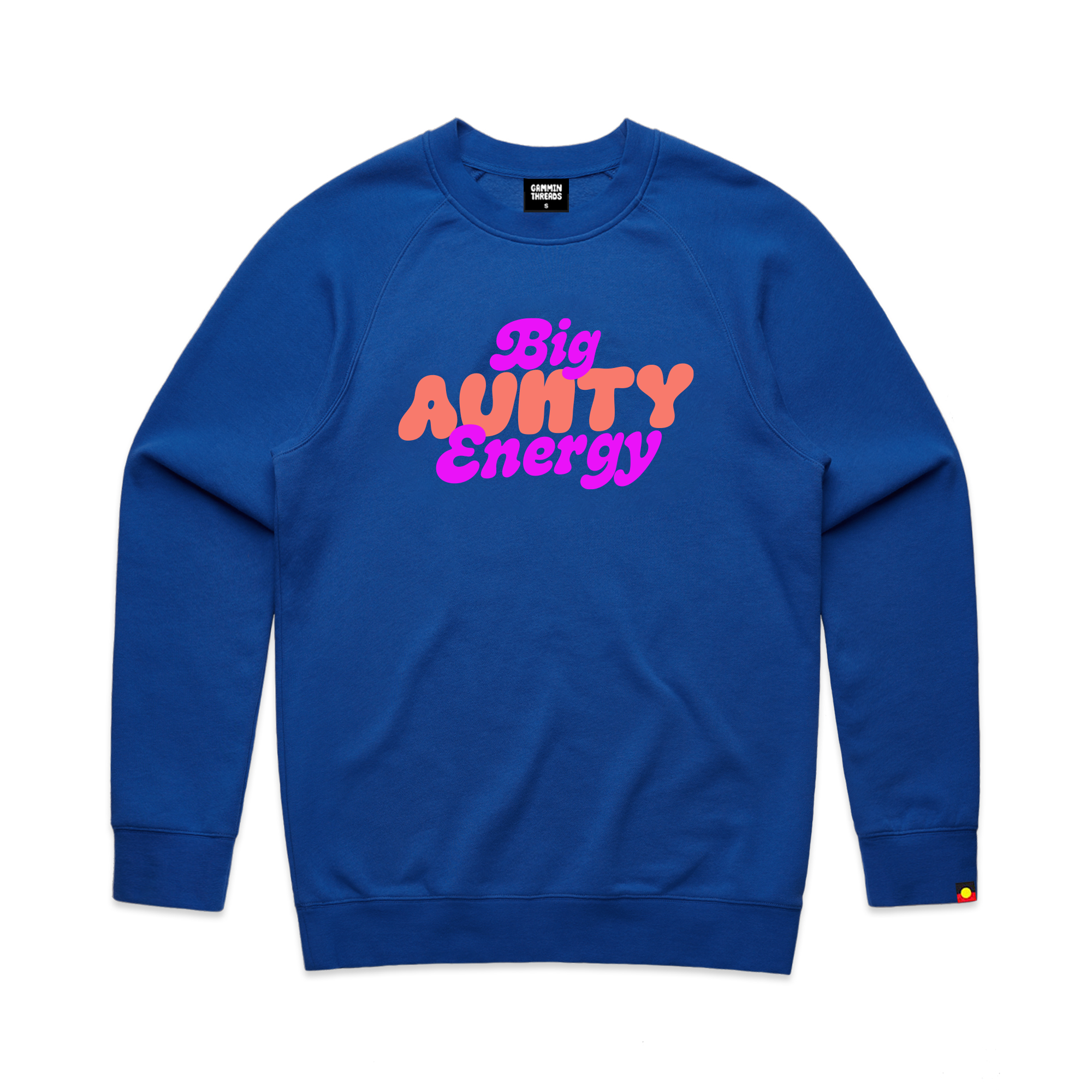 Big Aunty Energy crew blue