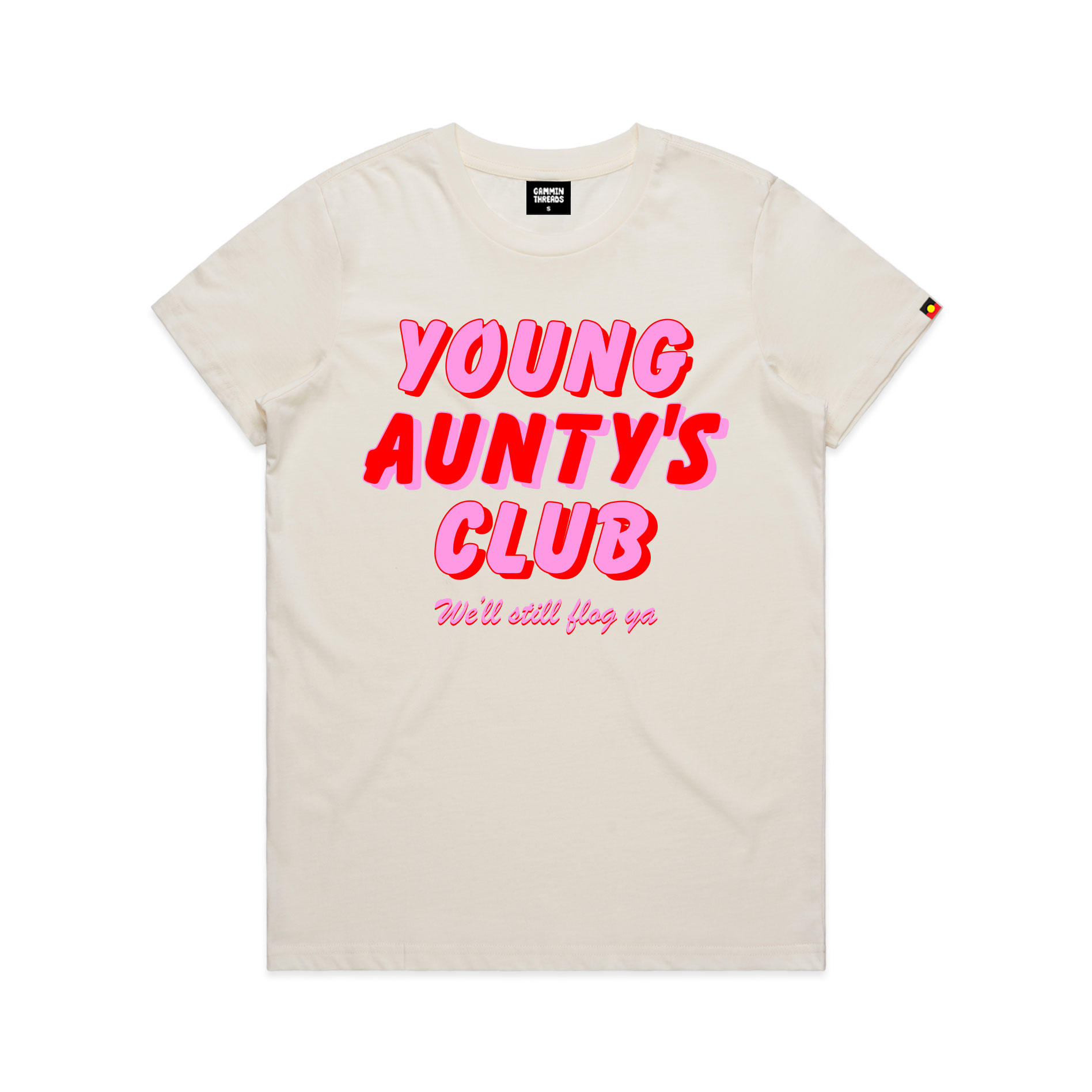 Young Aunty's Club tee Natural